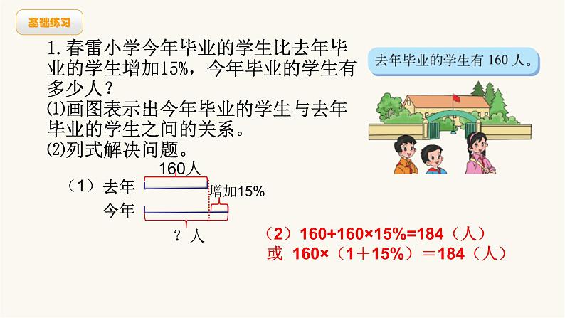 北师大版六年级数学上册第7单元第2课时百分数的应用（二）课件05