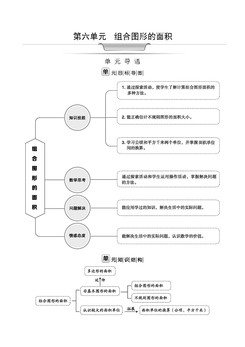 北师大版五年级数学上册第6单元组合图形的面积课时教案01