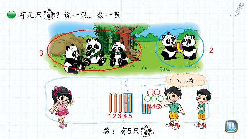 小学数学 北师大版 一年级上册 第三单元第01课时《一共有多少》 课件第4页