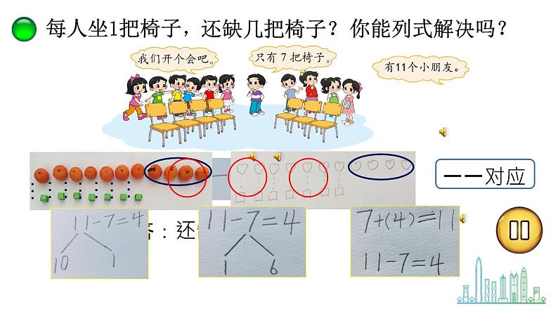 小学数学 北师大版 一年级下册 第一单元第4课时《开会啦》课件第4页