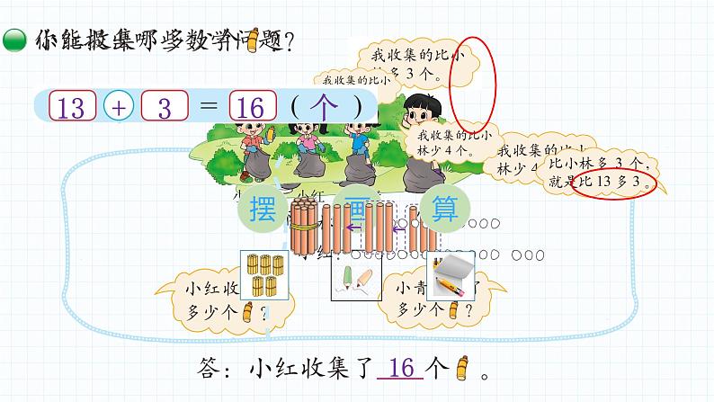 小学数学 北师大版 一年级下册 第五单元第6课时《回收废品》 课件第3页