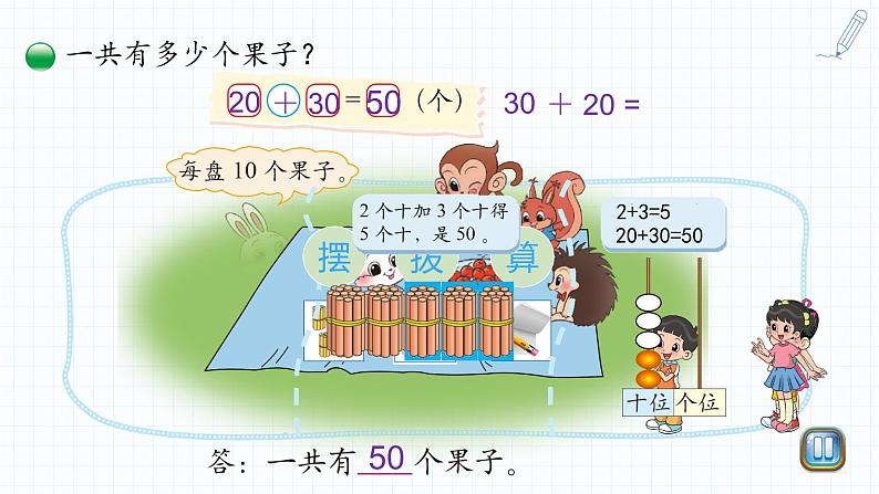 小学数学 北师大版 一年级下册 第五单元第1课时《小兔请客》 课件第3页