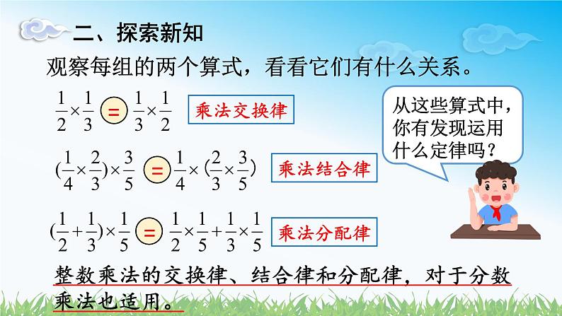 人教版数学六年级上册第一单元《第8课时 分数乘法的简便运算》课件03