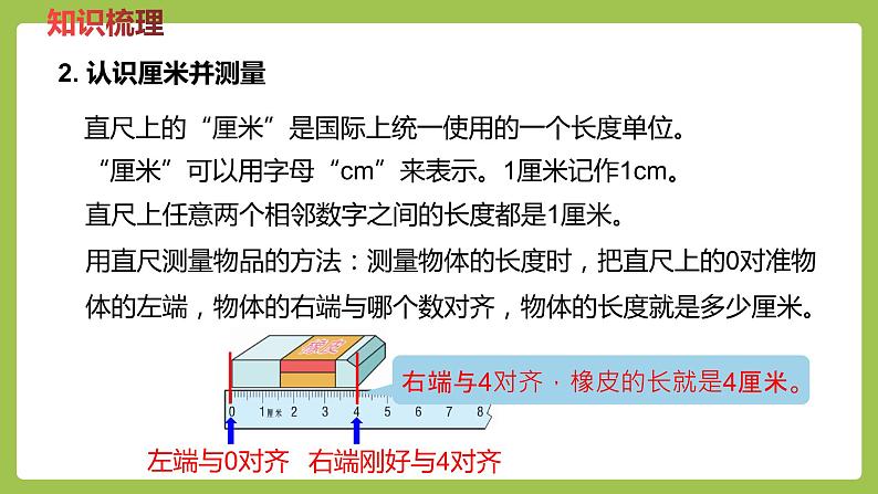 二年级下册数学课件-整理与评价 第5课时   厘米、分米、米 (共20张PPT)冀教版04