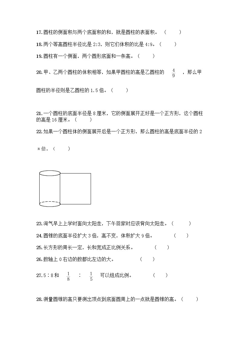 小升初数学判断题50道质优-质优（达标题）第2页