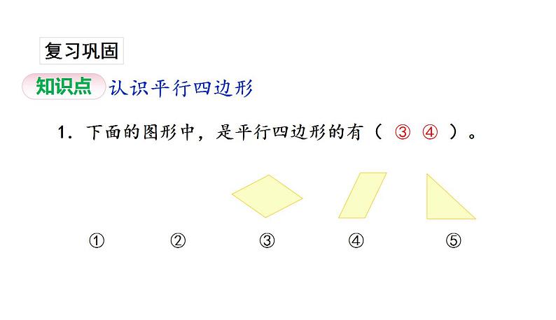 苏教版数学二年级上册 2.2平行四边形的认识习题 课件02