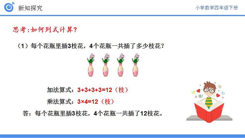 人教版小学数学四年级下册《乘除法的意义和各部分间的关系》ppt课件第6页