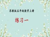 蘇教版五年級(jí)數(shù)學(xué)上冊(cè)練習(xí)一課件