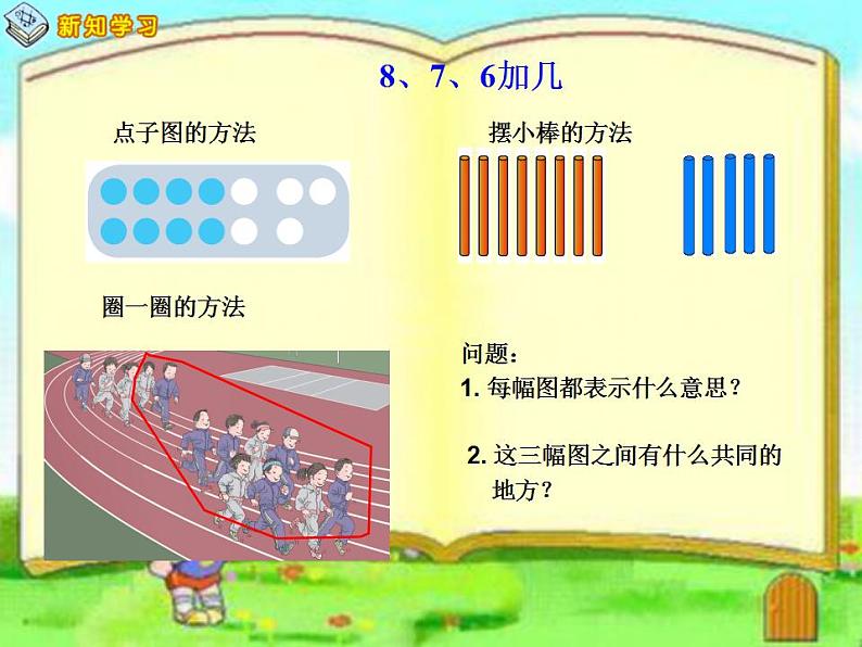 一年级上册数学课件-20以内的进位加法-8、7、6加几-人教版(共40张PPT)07