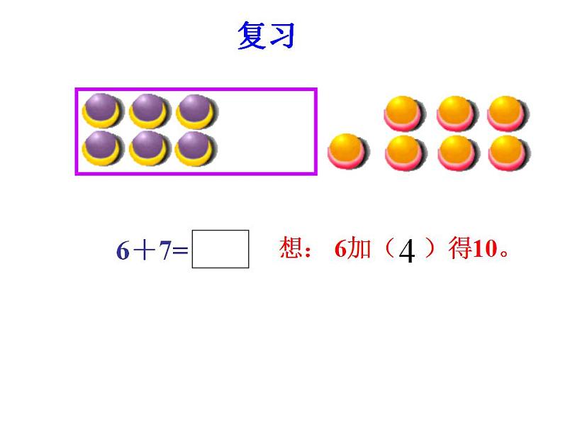 一年级上册数学课件-20以内的进位加法-8、7、6加几人教版(共33张PPT)第5页