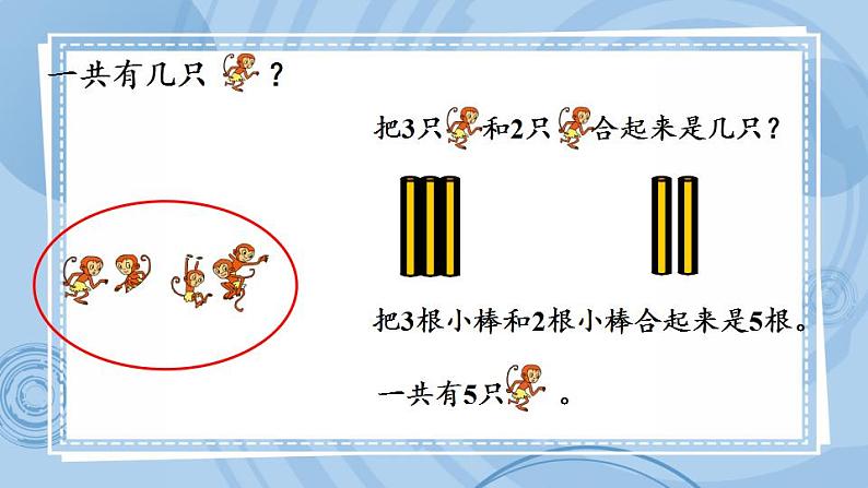 青岛版（五年制）1上数学 3.1 认识5以内的加法 课件05