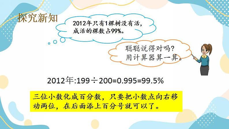 冀教版6上数学 3.3 小数和百分数的互化 课件第3页