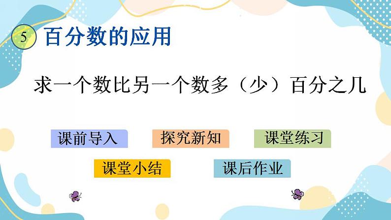 冀教版6上数学 5.1 求一个数比另一个数多（少）百分之几 课件01