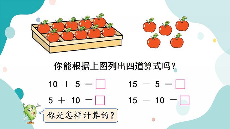 苏教版1年级上册数学第九单元第3课时  10加几和相应的减法课件第4页