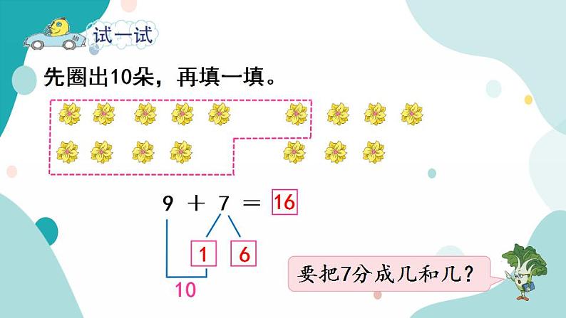 苏教版1年级上册数学第十单元第1课时  9加几课件第5页