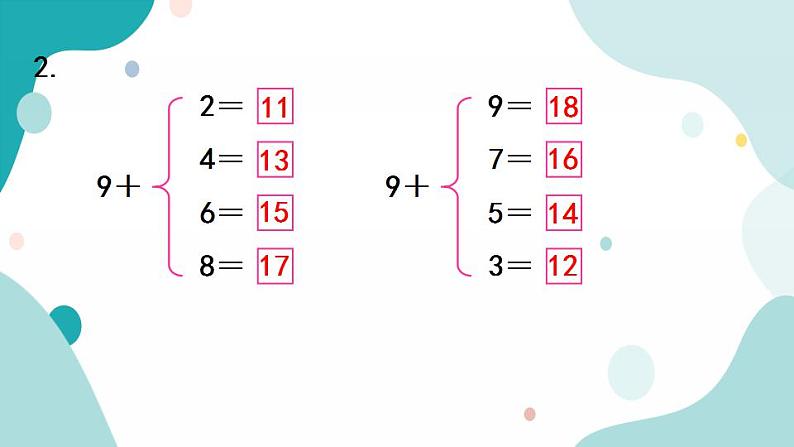 苏教版1年级上册数学第十单元练习十一课件第3页