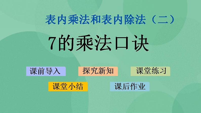 苏教版2上数学 6.1 7的乘法口诀 课件第1页