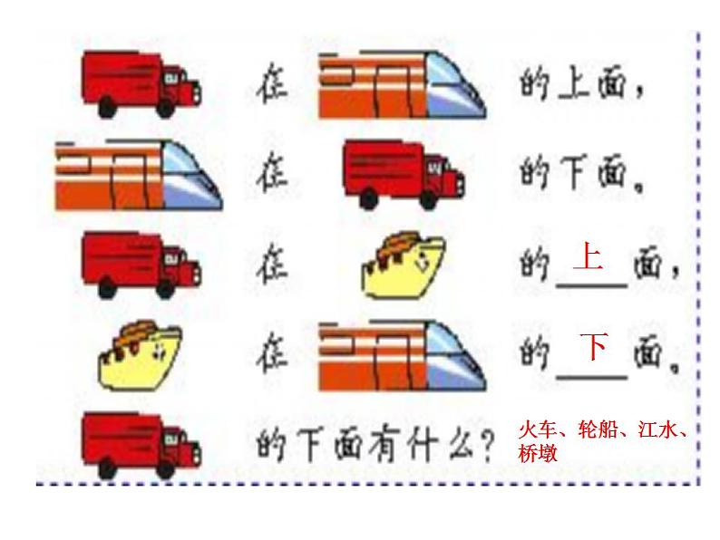 一年级上册数学课件-02位置-01上下前后-人教版(共18张PPT)第3页