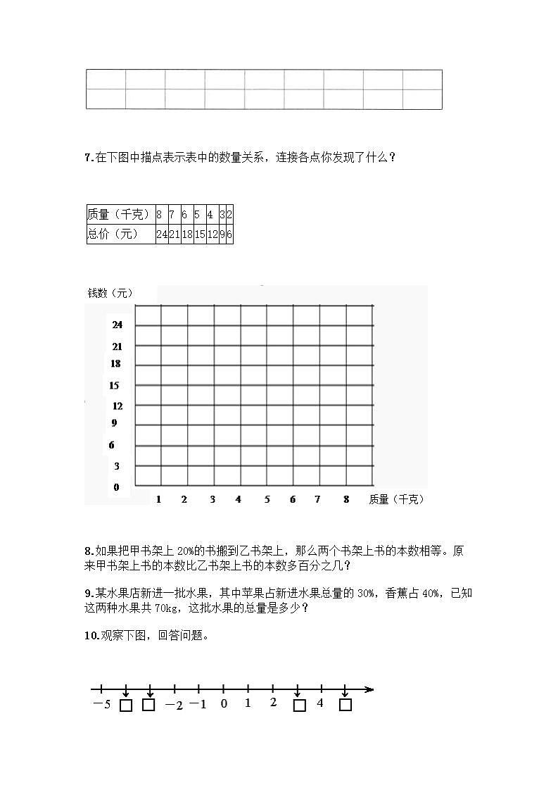 六年级下册数学解答题50道带答案02