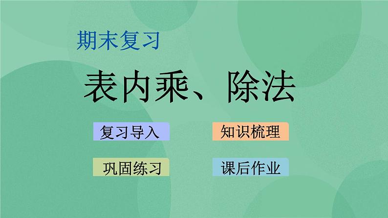苏教版2上数学 8.2 表内乘、除法  课件+教案+练习01