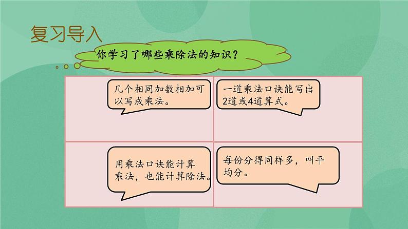 苏教版2上数学 8.2 表内乘、除法  课件+教案+练习02