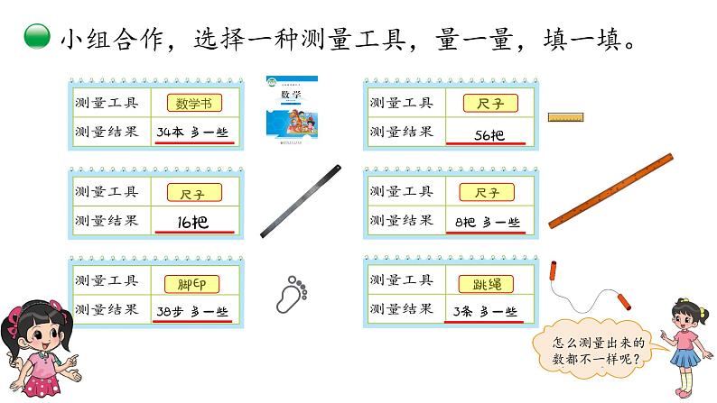 小学数学 北师大版 二年级上 第六单元第1课时《教室有多长》课件第7页