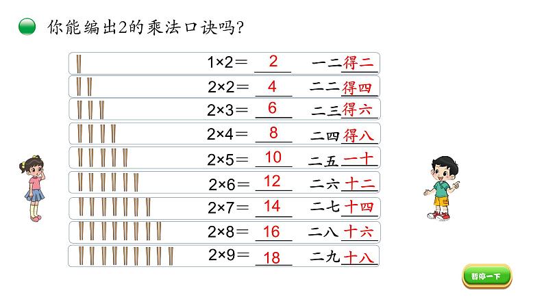 小学数学 北师大版 二年级上第五单元第2课时《做家务》课件第5页