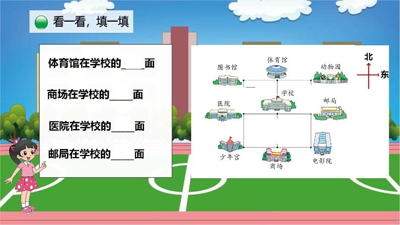 小学数学 北师大版 二年级下 第二单元第2课时《辨认方向》课件第4页