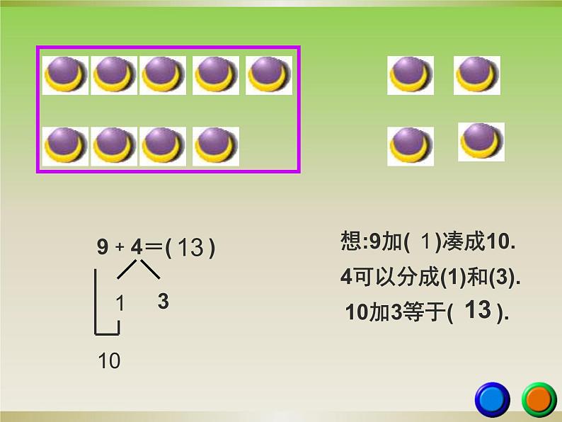 一年级上册数学课件 - 9加几-   人教版(共28张PPT)第8页