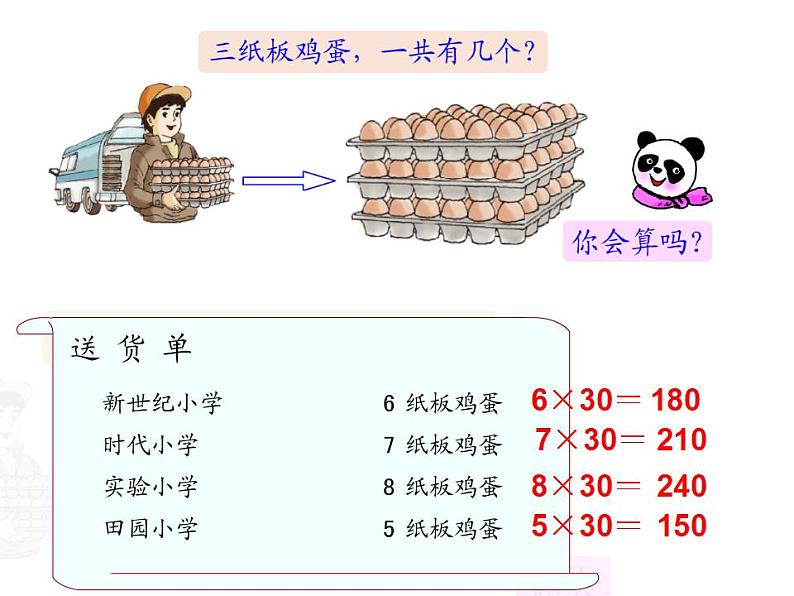 2.1乘整十整百数（课件）-+三年级上册数学++沪教版07