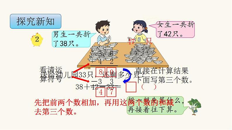 苏教版二年级数学上册第一单元1.2加减混合运算课件第4页