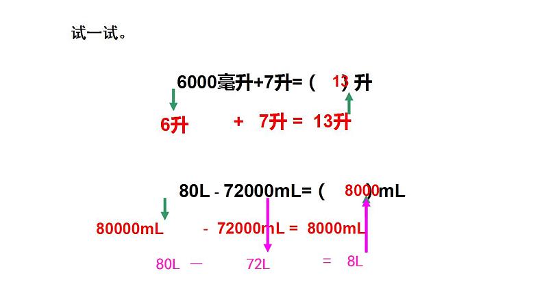 四年级上册数学课件   从毫升到升     沪教版(共14张PPT)07