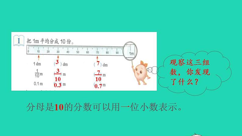 2022四年级数学下册第4单元小数的意义和性质第1课时小数的意义预习课件新人教版第5页