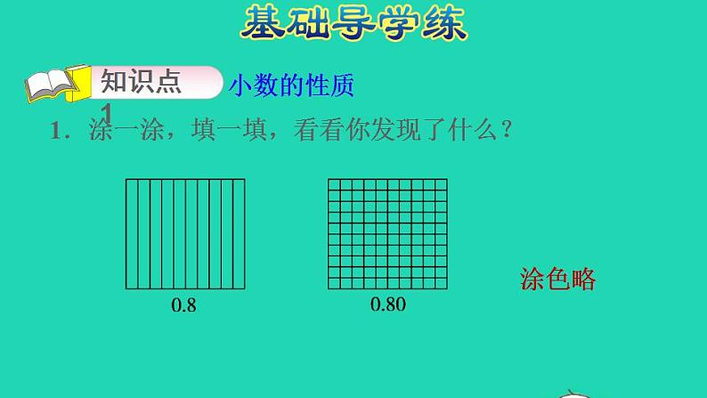 2022四年级数学下册第4单元小数的意义和性质第3课时小数的性质习题课件新人教版第3页