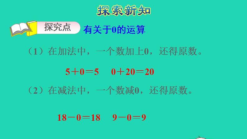 2022四年级数学下册第1单元四则运算第3课时有关0的运算授课课件新人教版第4页