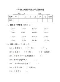 小学数学青岛版 (五四制)一年级上册五 海鸥回来了——11~20各数的认识单元测试巩固练习