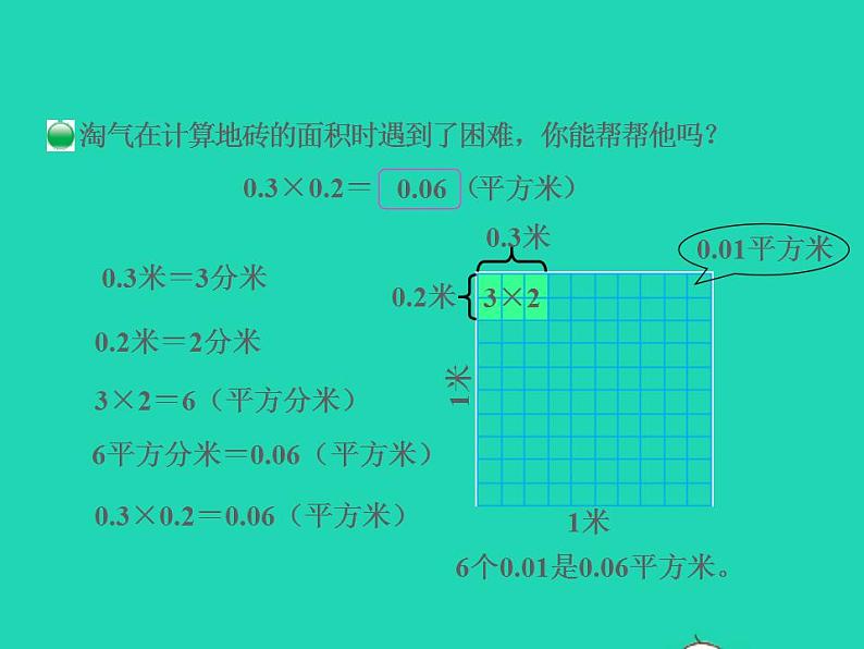 2022四年级数学下册第3单元小数乘法3街心广场授课课件北师大版05