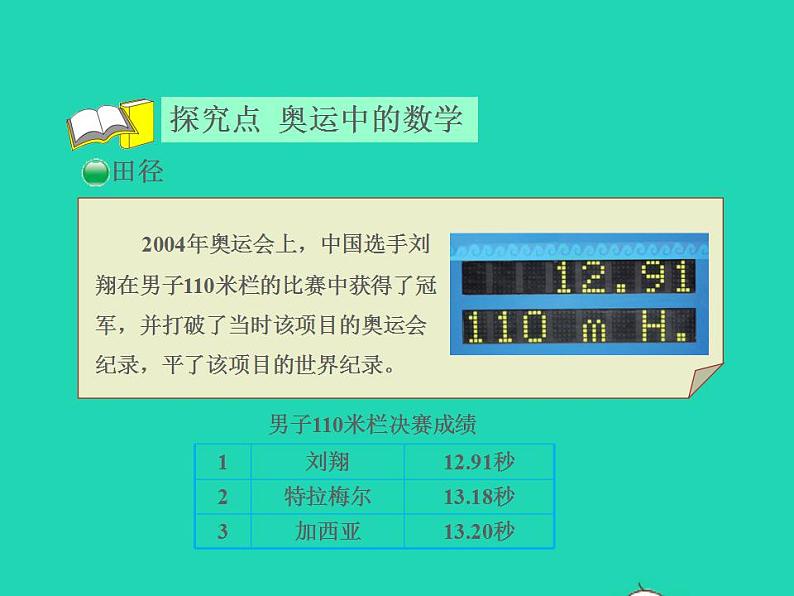 2022四年级数学下册数学好玩2奥运中的数学授课课件北师大版04