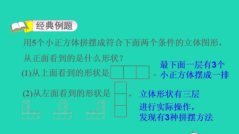 2022四年级数学下册第4单元观察物体第5招解决实际操作问题课件北师大版第3页