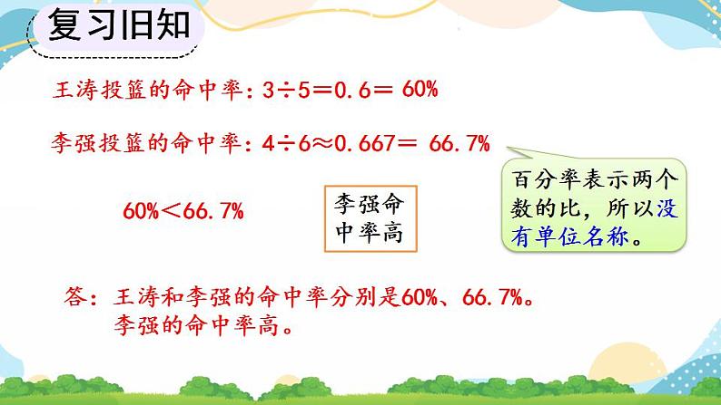 6.2 生活中各种百分率的意义和求法 课件+教案+练习06