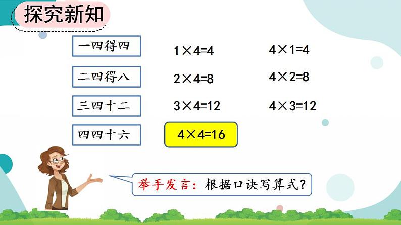 4.2.4 4和1的乘法口诀 课件+教案+练习07