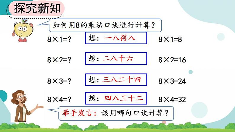 6.3 8的乘法口诀 课件+教案+练习07