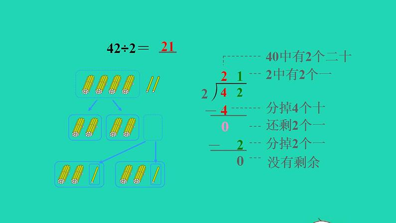 2022三年级数学下册第2单元除数是一位数的除法第3课时两位数除以一位数的笔算除法预习课件新人教版第6页