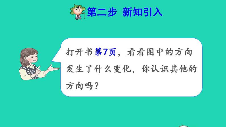 2022三年级数学下册第1单元位置与方向一第2课时认识东南东北西南西北预习课件新人教版第3页