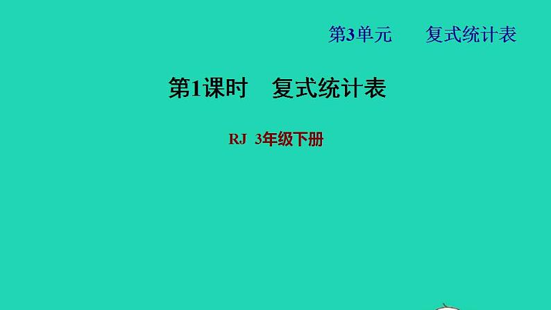 2022三年级数学下册第3单元复式统计表习题课件1新人教版第1页