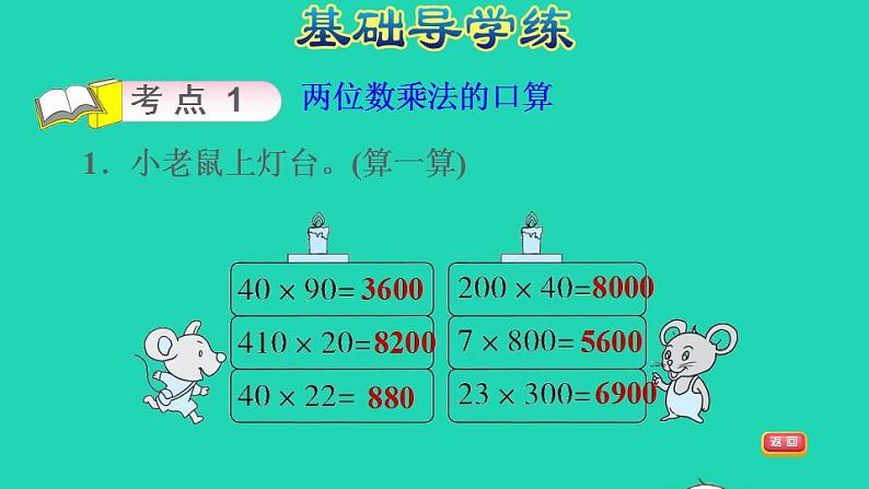 2022三年级数学下册第4单元两位数乘两位数整理和复习习题课件新人教版第3页