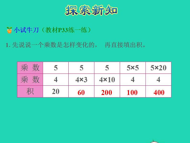 2022四年级数学下册第3单元三位数乘两位数第3课时积的变化规律授课课件苏教版第6页