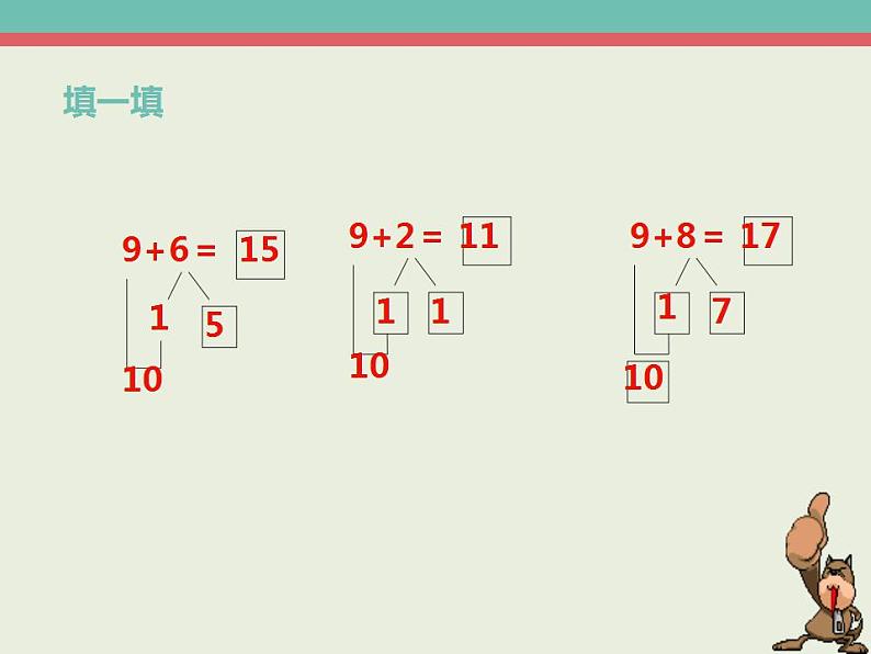 一年级上册数学课件    -8、7、6加几-  人教版  (共18张PPT)07