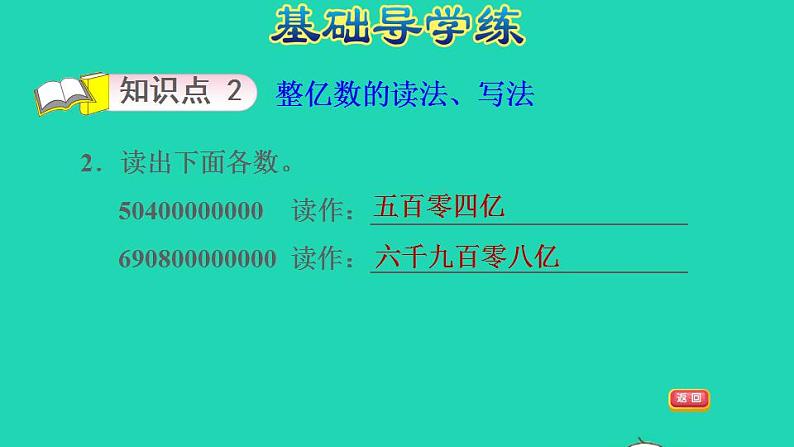 2022四年级数学下册第2单元认识多位数第4课时认识正亿数习题课件苏教版第5页