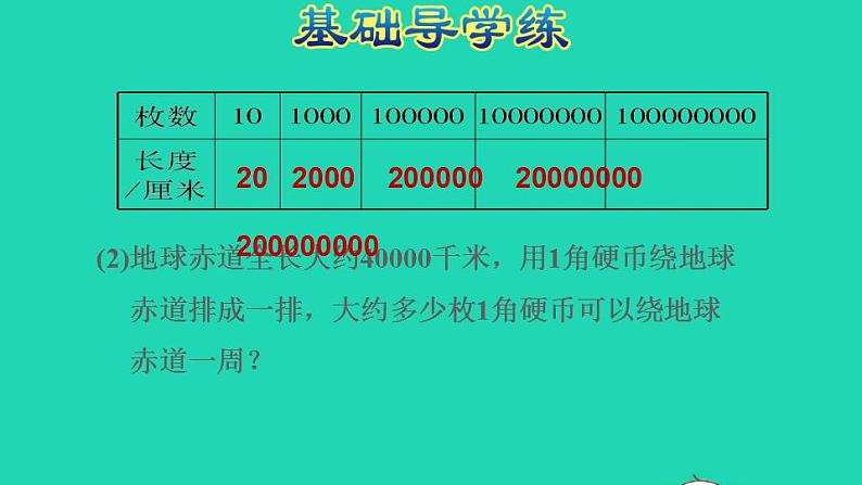 2022四年级数学下册第4单元用计算器计算第3课时一亿有多大习题课件苏教版第5页